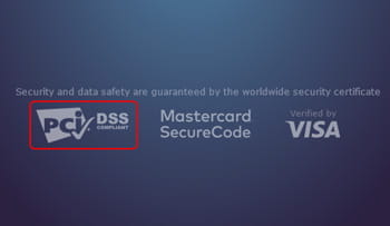 Sicherheitsinformationen unten auf der Webseite von Casinoin.
