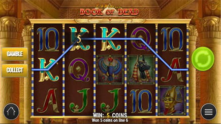 Der mobile Book of Dead Slot.