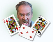 Bust symbolisiert das Überschreiten von 21 Punkten und bedeutet den Verlust der Hand