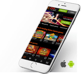 Die mobile Casino Seite des Casino777 Casinos.