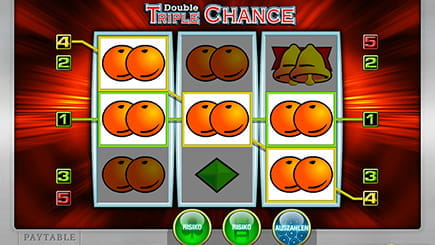 Die Slotmaschine Double Triple Chance von Merkur ist einer der beliebtesten Spielautomaten