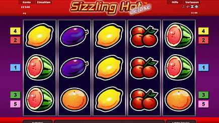 Erscheinen drei Zitronen auf einer Gewinnlinie kann man sich über einen Gewinn freuen