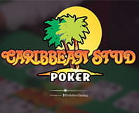 Auf dem Bild ist zu sehen, wie Live Caribbean Stud Poker von Evolution-Gaming-im Browserfenster geladen wird.
