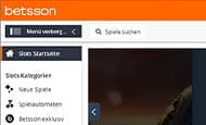 Vorschaubild Betsson Webseite.