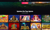 Die Spielauswahl mit einigen Spielen bei Casinomia.