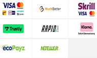 Ein großes Angebot an Zahlungsmethoden.