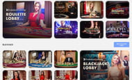 Das WestCasino verfügt über einen großen Live Dealer Bereich.