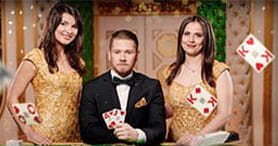 Ein Croupier im 22Bet Live Casino.