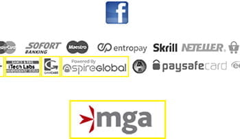 Der Footer der Homepage des mr.play Casinos u.a. mit dem Hinweis auf die MGA als Lizenzierungsbehörde.