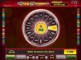 Die Bonusrunde des King's Treasure Online Slots