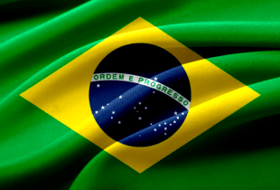 Flagge von Brasilien.