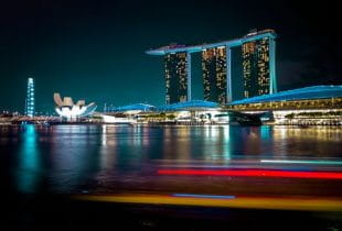 Panaroma des Marina Bay Sands Resorts in Singapur.