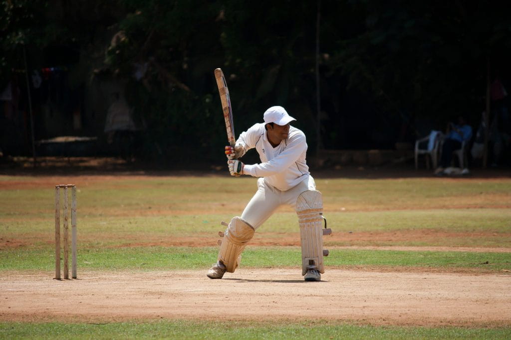 Schlagmann beim Cricket.