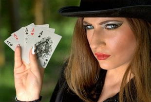 Pokerspielerin.